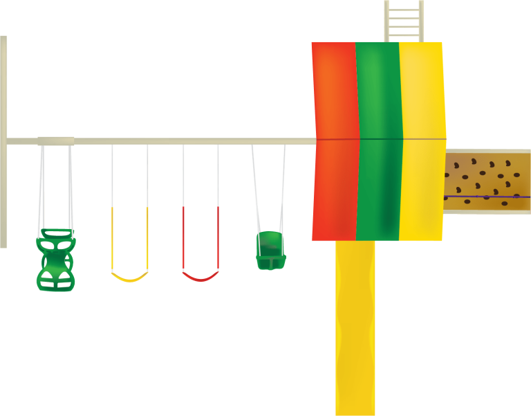 PlayMor Jolly Retreat Swing Set Floor Plan