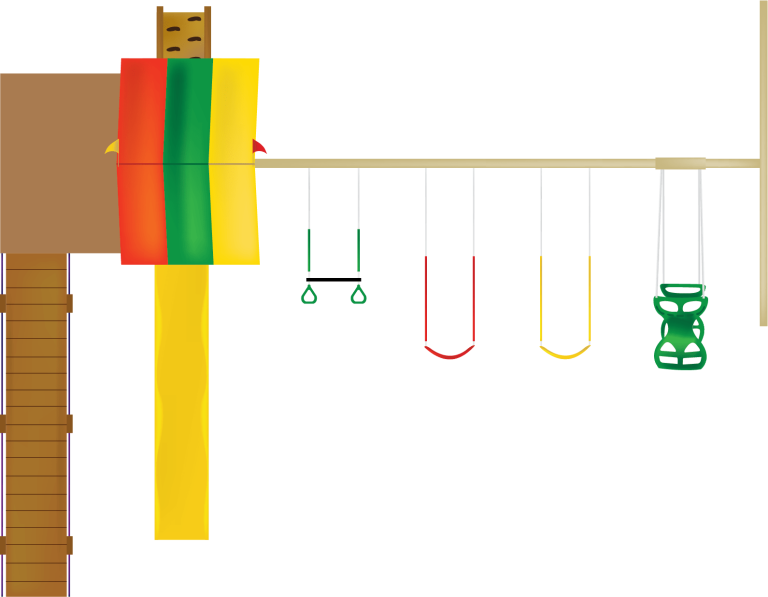 PlayMor Golden Retreat Swing Set Floor Plan