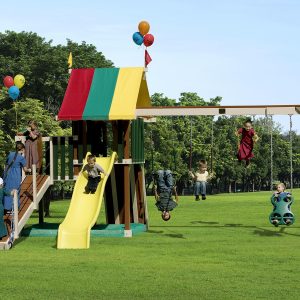 PlayMor Golden Retreat Swing Set With Kids