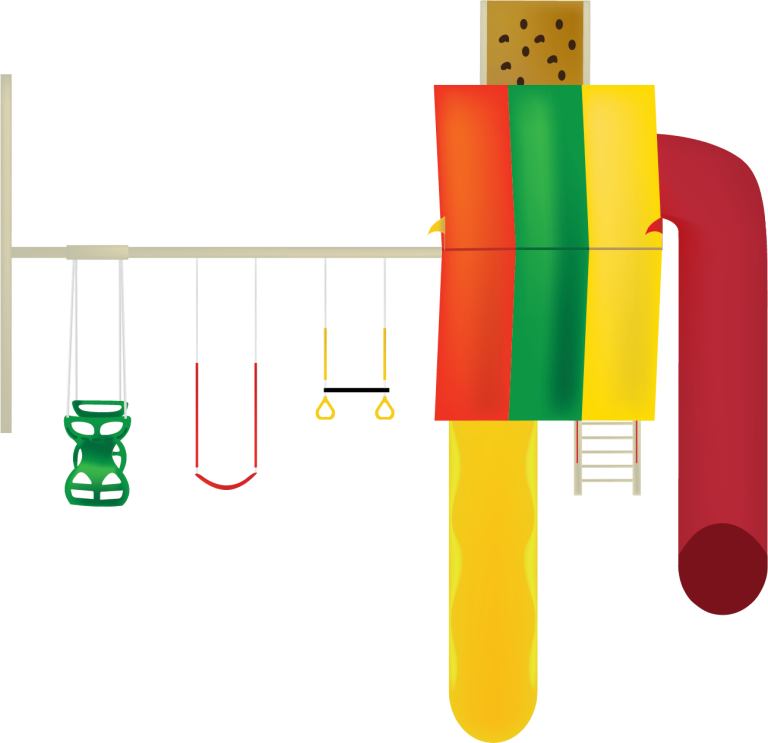 PlayMor Royal Fort Swing Set Floor Plan